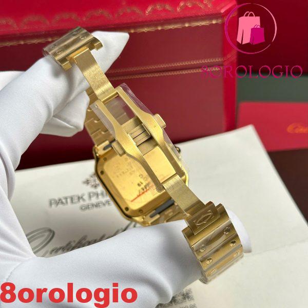 Cartier Santos WGSA0030 Oro Giallo Quadrante Bianco Modello Medio Replica BVF Migliore 35.1mm Orologio - immagine 3