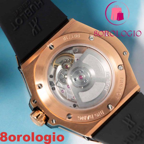 Hublot Big Bang One Click King Gold Black Pavé Baguette CZ Stone Bezel Replica 39 mm Orologio - immagine 3