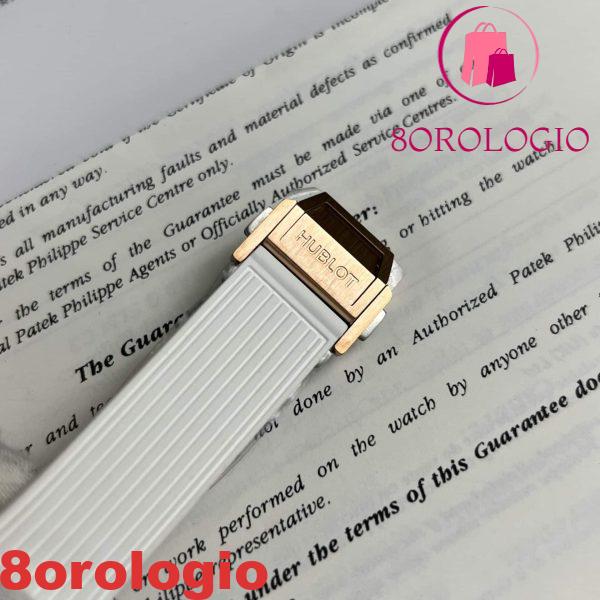 Hublot Big Bang One Click King Gold Pave White Full Moissanite Replica 39mm Orologio - immagine 3