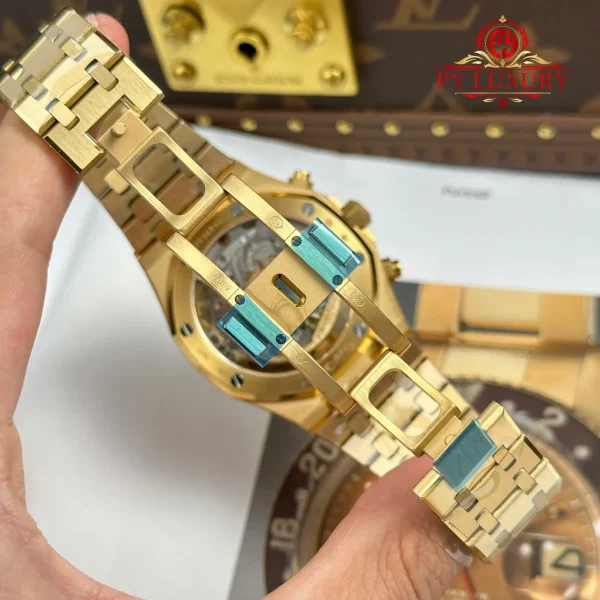 Audemars Piguet Royal Oak Chronograph 26240BA Oro Giallo Quadrante Champagne Fumé 1:1 Super Clone Replica APSF 41mm Orologio - immagine 3