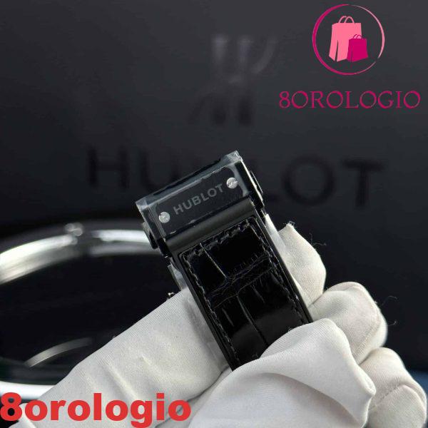 Hublot Classic Fusion Black Magic Quadrante in Carbonio Pelle Replica Super Clone 42mm Orologio - immagine 3