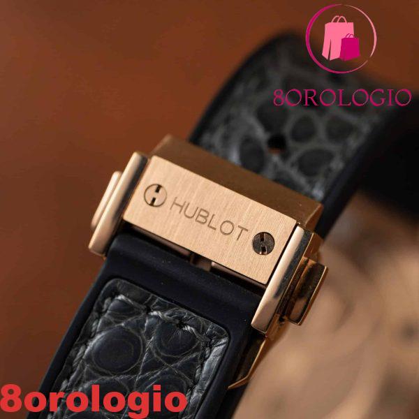 Replica Orologio da Donna Hublot Classic Fusion King Gold Quadrante Grigio Cinturino in Pelle 33mm Orologio - immagine 3